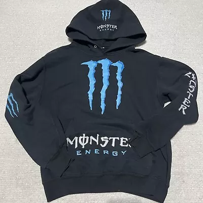 Monster Energy Hoodie Sweatshirt Vintage Y2K S  Small Blue Logo Rare • $60