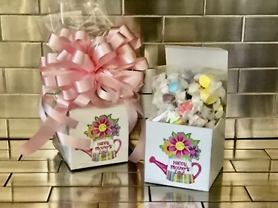 Mother’s Day Gift Basket-Box With Salt Water Taffy Candy Wrapped With Pink Bow • $8.75