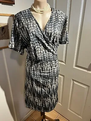 $19.90 • Buy Jane Lamerton Designer Plus Size 24 100% Cotton Wrap Dress Quality All Occasions