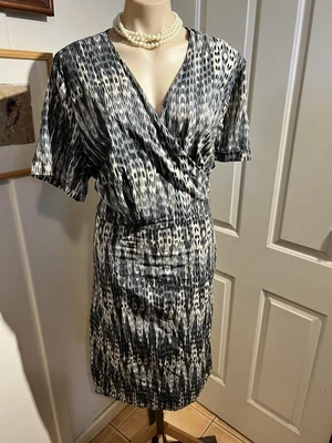 $19.90 • Buy Jane Lamerton Designer Plus Size 24 100% Cotton Wrap Dress Quality All Occasions