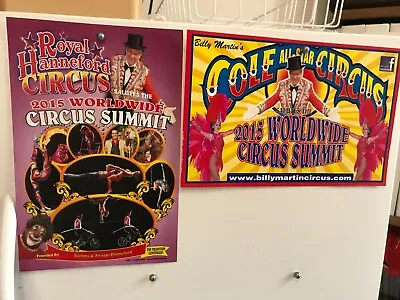 Vintage Pair Billy Martin Circus Posters 11 X17  Cole All Star/royal Hanneford • $8.77