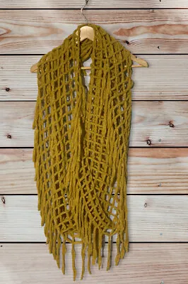 Altar'd State Mustard Yellow Infinity Scarf Chunky Knit • $10