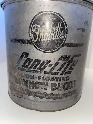 Vintage Frabill's Non Floating Long Life Galvanized Minnow Bucket HTF Style • $37