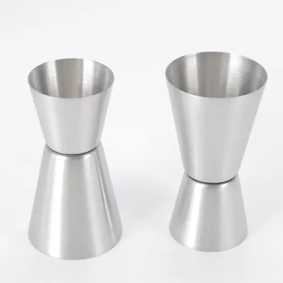 Wedding Milk Stainless Steel 25ml 50ml Cocktail Measuring Cup Double Jigger • £6.55