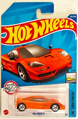 2022 Hot Wheels Factory Fresh 4/10 - #107 Mclaren F1 - Long Card • $6