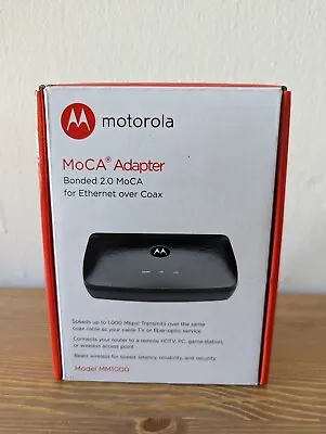 Motorola MOCA Adapter Bonded 2.0 For Ethernet Over Coax Open Box MM1000 • $39.99