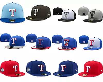 2024 New Era MLB Texas Rangers Basic 59FIFTY Fitted Hat Basketball Cap • $19.77