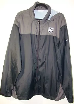 Men's Columbia NHL LA Kings Nylon Windbreaker Jacket ~ XL ~ Hood ~ Gently Worn!! • $24.99