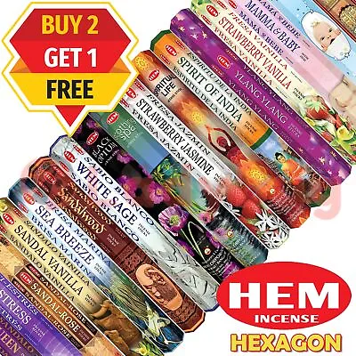 $2.95 • Buy Up To 480 Sticks Incense Stick Scents Hem Hexagon Meditation Aroma Fragrance