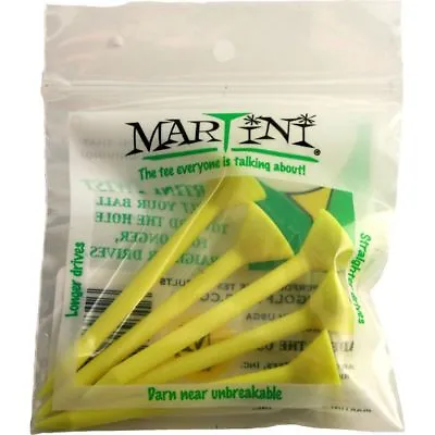 Lot Of 20 YELLOW Authentic Martini Golf Tees 4 Pack Special • $21.95