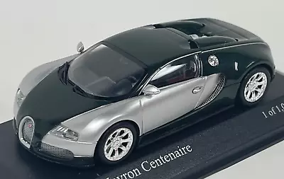 1/43 Minichamps Bugatti Veyron Centennaire 2009 Chrome / Green 400 110852  BK072 • $89.99