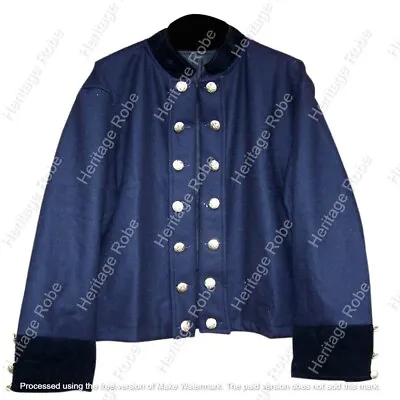 Civil War Union Officer Double Breasted Shell Jacket/Black Collar Cuff-All Sizes • $66.40