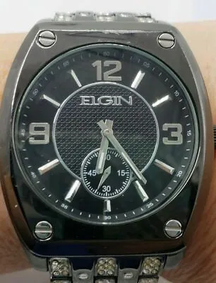 Elgin Man Black-tone Dress Watch Water Resistant FG9752st • $35