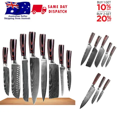 $19.97 • Buy Kitchen Knife Chef Knife Japanese Damascus Steel Cleaver Santoku Paring Sharp AU