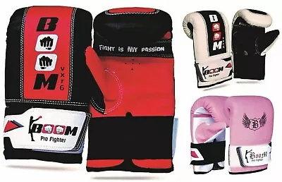 Boxing Bag Gloves Rex Leather Punch Bag Training Sparring Martial Arts UFC Mitts • £9.99