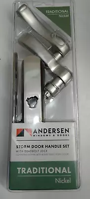 Anderson 92892 Storm Door Handle Set W/Deadbolt Lock In Traditional Nickel • $49.99