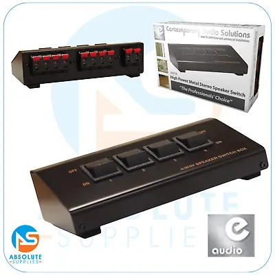 E-Audio High Power Metal Stereo Speaker Switch 4 Way A097CB • £24.99
