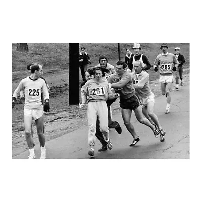 Kathrine Switzer First Woman To Officially Run Boston Marathon Poster 36x24 Inch • $23.59