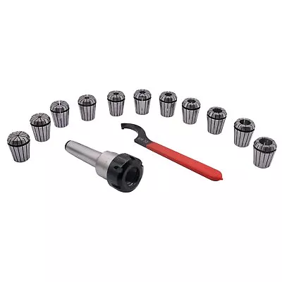 MT3 Shank Chuck Tool With 11Pcs ER32 1/8 - 3/4 Spring Collet Set & 1Pc Spanner F • $83.99