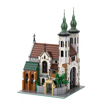 BuildMoc Small Medieval Church Model With Sacristy 3056 Pieces Building Toys • $211.83