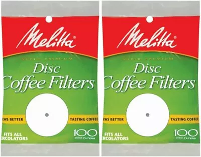 Melitta 3.5 Inch White Disc Coffee Filters (Pack Of 2) 100 Count (Pack Of... New • $11.69