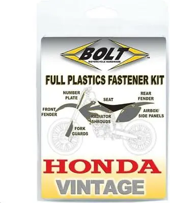 Bolt Full Plastics Fastener Kit Honda CR125R 93-97 CR250R 92-96 2-Stroke 9297104 • $20.69