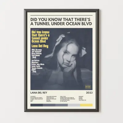 Lana Del Rey Did You Know That There's A Tunnel Under Ocean Blvd Album Poster • £9.99