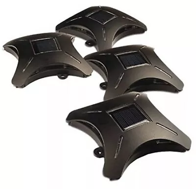 Maxsa Solar Weatherproof Metal Ninja Star LED Deck Accent  Safety Lights (4) • $39.99