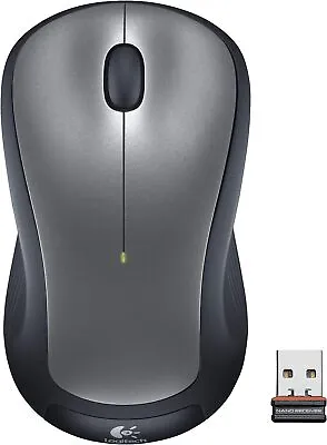 Logitech M310 Wireless Mouse Radio Transfer PC Mouse PC/Mac Silver Usb Receiver • £22.50