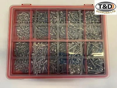 960 X STAINLESS STEEL ASSORTED BOX OF PAN POZI HEAD SELF TAPPING SCREWS • £28