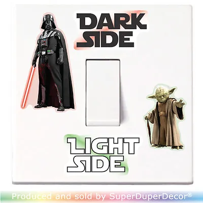 £3.49 • Buy Star Wars Dark Light Side Switch Sticker Vinyl Decal Lightswitch Kids Wall Room