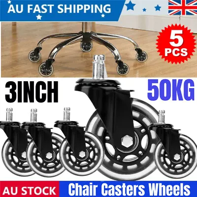 $23.89 • Buy Chair Caster Wheels Universal Mute Wheel Replacement Office Chair Wheels 5PCS