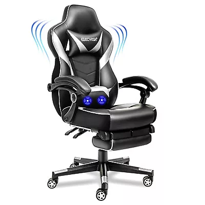 Office Gaming Chair Massage Racing Recliner Executive PC Seat With Footrest Home • £109.99