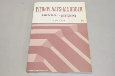 Honda Accord Turbo Diesel Supplement 1996 NL Shop Manual 6DUSN724 • $51.18