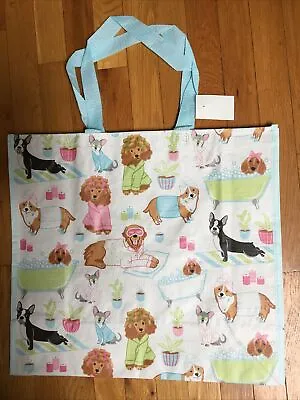 HomeGoods Large Shopping Tote Bag SPA Mixed DOGS@The Salon~Reusable Eco Friendly • $9.99