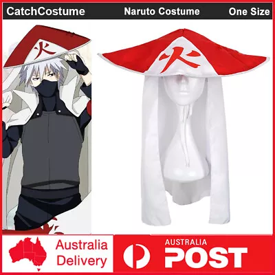 Anime Naruto Shippuden Hokage Bamboo Hat Cosplay Costume Oriental Hat Outfit • $21.65