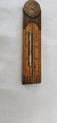 Vintage Folding Ruler With Level Bubble Rabone No.1190 • $18.99