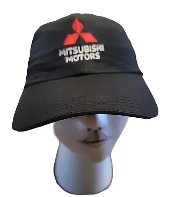 Mitsubishi Motors Car Black Adjustable Men's Hat Strapback Ball Cap Hit Wear • $7.70