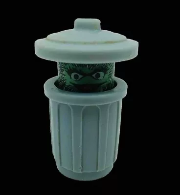 Vintage Oscar The Grouch Sesame Street Twist Pop Up Trash Can Muppets Inc • $17.88