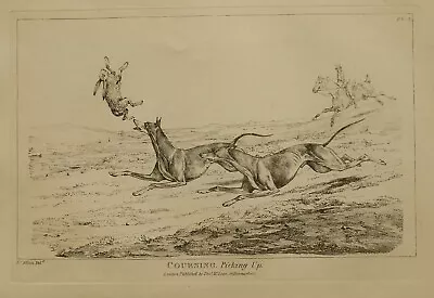 1825 Henry Alken Sporting Print ~ Coursing Picking Up • £48