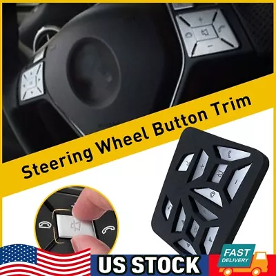 Fits Benz E C G For Mercedes Class W204 12-16 Silver Steering Wheel Button Trim • $14.49