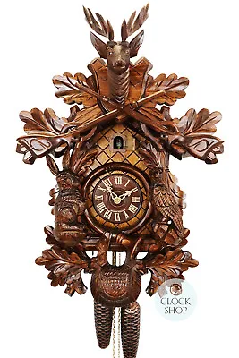 Before The Hunt 8 Day Mechanical Carved Cuckoo Clock 59cm By SCHWER • $1321