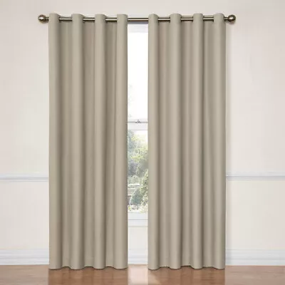 Eclipse Dane Grommet Blackout Energy-Efficient Curtain Panel (52x84 Inch)  • $17.32