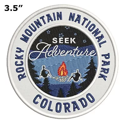 $5.90 • Buy Rocky Mountain National Park Colorado Embroidered Patch Hook Loop DIY Applique