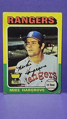 1975 TOPPS #106 Mike Hargrove - Texas Rangers  Rookie • $1.25