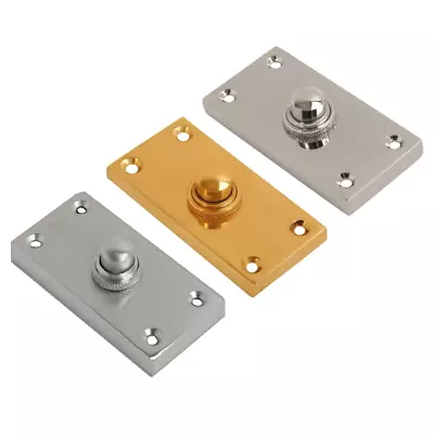 £9.99 • Buy Door Bell Push 75mm Victorian Traditional Simple Stylish Satin Chrome Brass