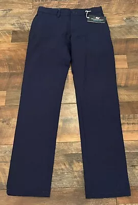 NWT Vineyard Vines Mens OTG On The Go Pants 28X32 Blue Stretch Workwear Chino • $32.87