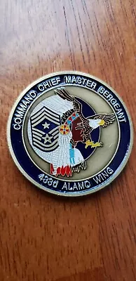 433d Alamo Wing Command Chief Master Sergeant Challenge Coin • $15