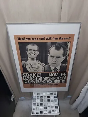 1969 Vietnam AntiWar Poster Original Nixon Nov 14 Wash DC 15 San Francisco March • $50.75