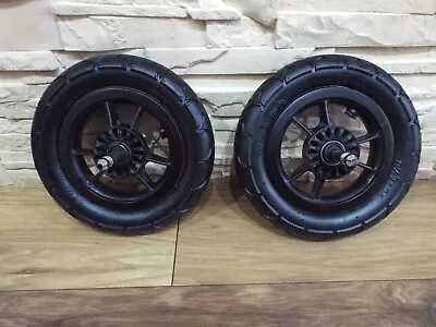 USED - 2 X REAR WHEELS To BABY JOGGER CITY MINI GT SINGLE Or DOUBLE PUSHCHAIR • £45